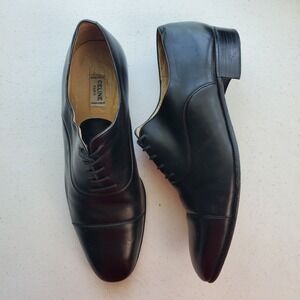 Celine black leather pat men's shoes, size 9, with laces,‎ made in Italy Office
